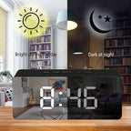Modern LED Digital Alarm Clock with Temperature & Brightness Control
