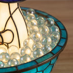 Cute Ghost Reading in Bathtub Stained Glass Night Light