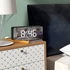 Modern LED Digital Alarm Clock with Temperature & Brightness Control