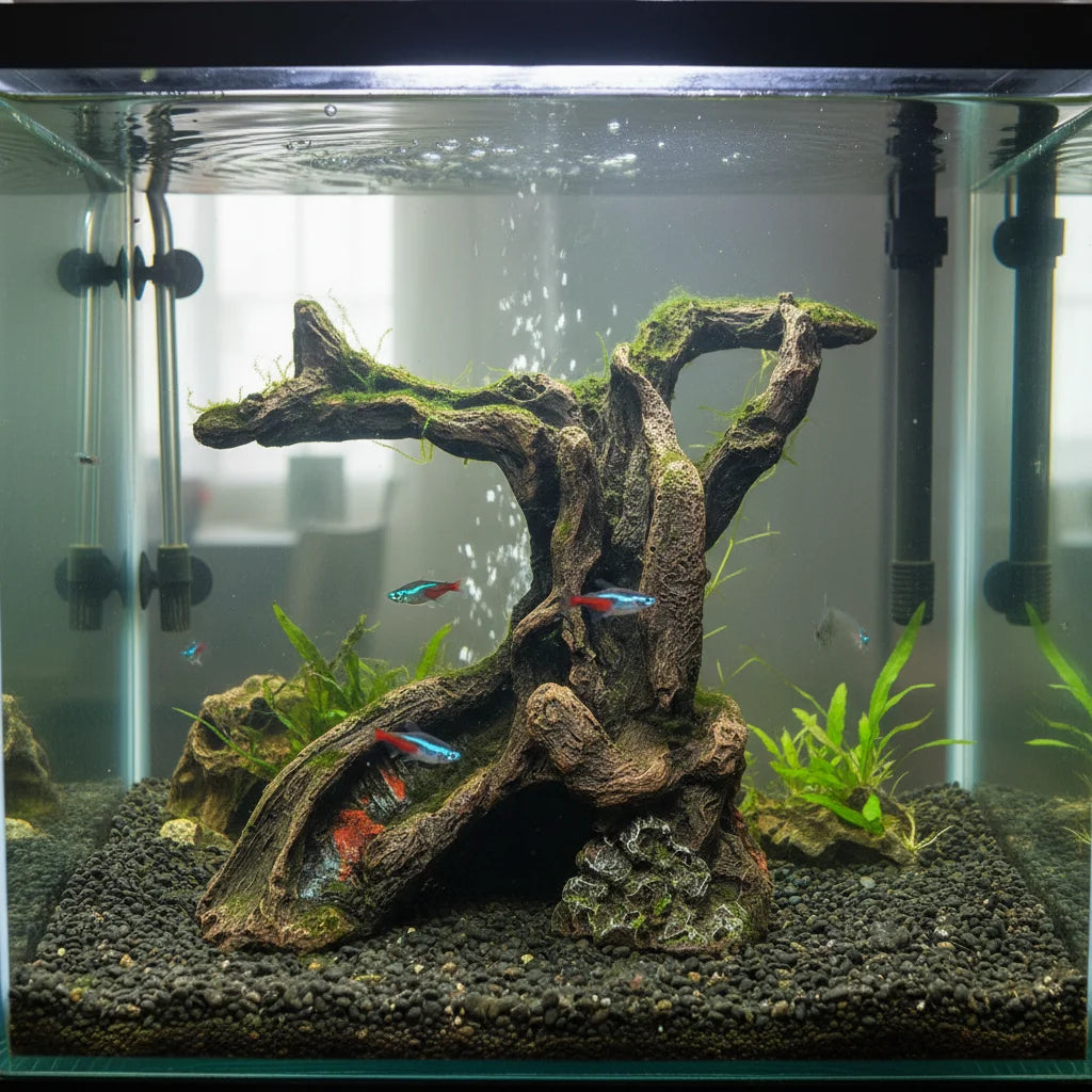 Natural Resin Driftwood Tree Aquarium Decoration