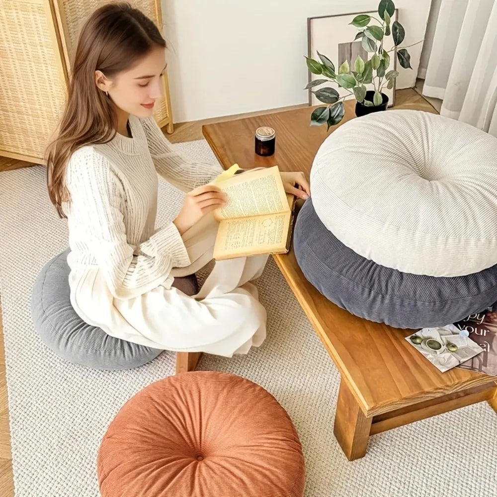 Thick Round Floor Cushion & Meditation Pillow