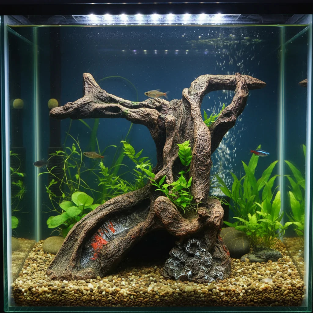 Natural Resin Driftwood Tree Aquarium Decoration