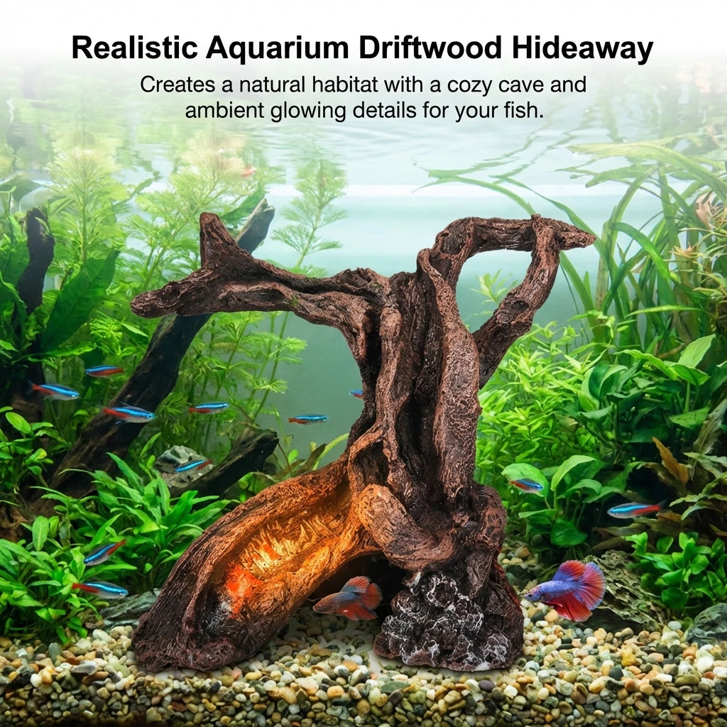 Natural Resin Driftwood Tree Aquarium Decoration
